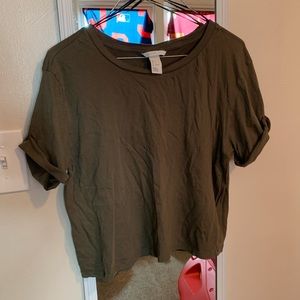 Two H&M basic cropped tops in size small.